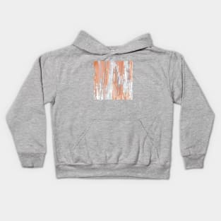 Abstract ink. modern. grey. orange. metalic. Kids Hoodie